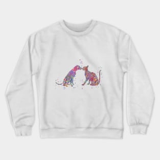 Cat and dog kissing Crewneck Sweatshirt